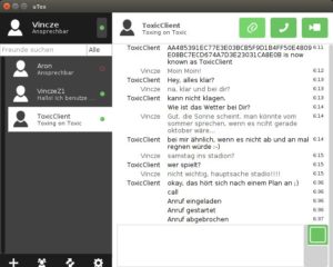 Abbildung 2: Die Chat-Funktion unterscheidet sich nicht von anderen Messengern. Ihre Daten wandern allerdings verschlüsselt und P2P ohne zentrale Server durchs Netz.