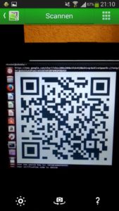 Abbildung 3: Das Einscannen des QR-Codes funktioniert auf Anhieb ohne Probleme.
