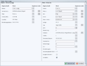 Abbildung 3: Die Software bringt einen Editor zum Bearbeiten der Metadaten mit.
