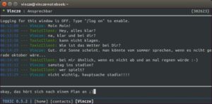 Abbildung 4: Toxic bildet jeden Chat mit einem anderen Kontakt in einem eigenen Reiter ab.