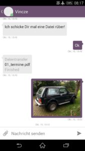 Abbildung 5: Mit Antox können Sie bereits über Android-Geräte chatten.