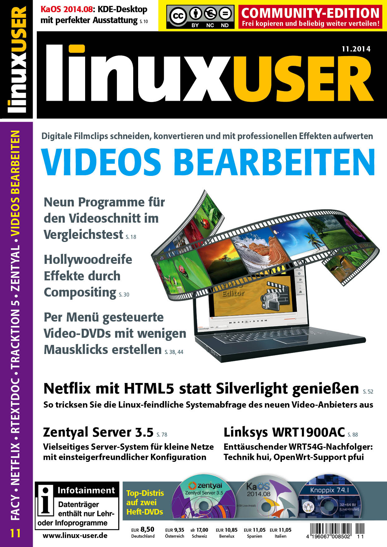 Heftcover LinuxUser Community Edition 11/2014