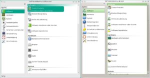 Abbildung 3: Rechts alt, links neu: OpenSuse spendierte seinem System – hier sehen Sie YaST – neben neuer Farben auch neue Piktogramme, die deutlich moderner wirken als die bisherigen.