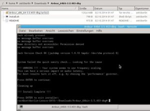 Abbildung 3: Das Installationspaket von Ardour installiert die Suite nach <code srcset=