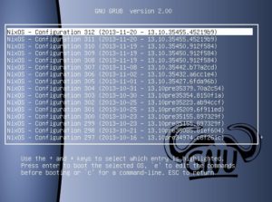Abbildung 4: Über den Bootmanager starten Sie die verschiedenen gespeicherten Snapshots von NixOS.