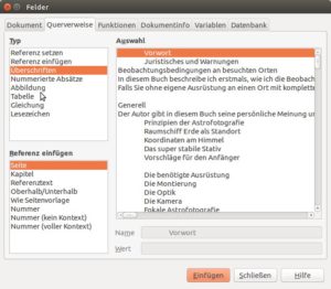 Abbildung 5: Querverweise aktualisieren die im Text verknüpften Informationen bei Änderungen automatisch.