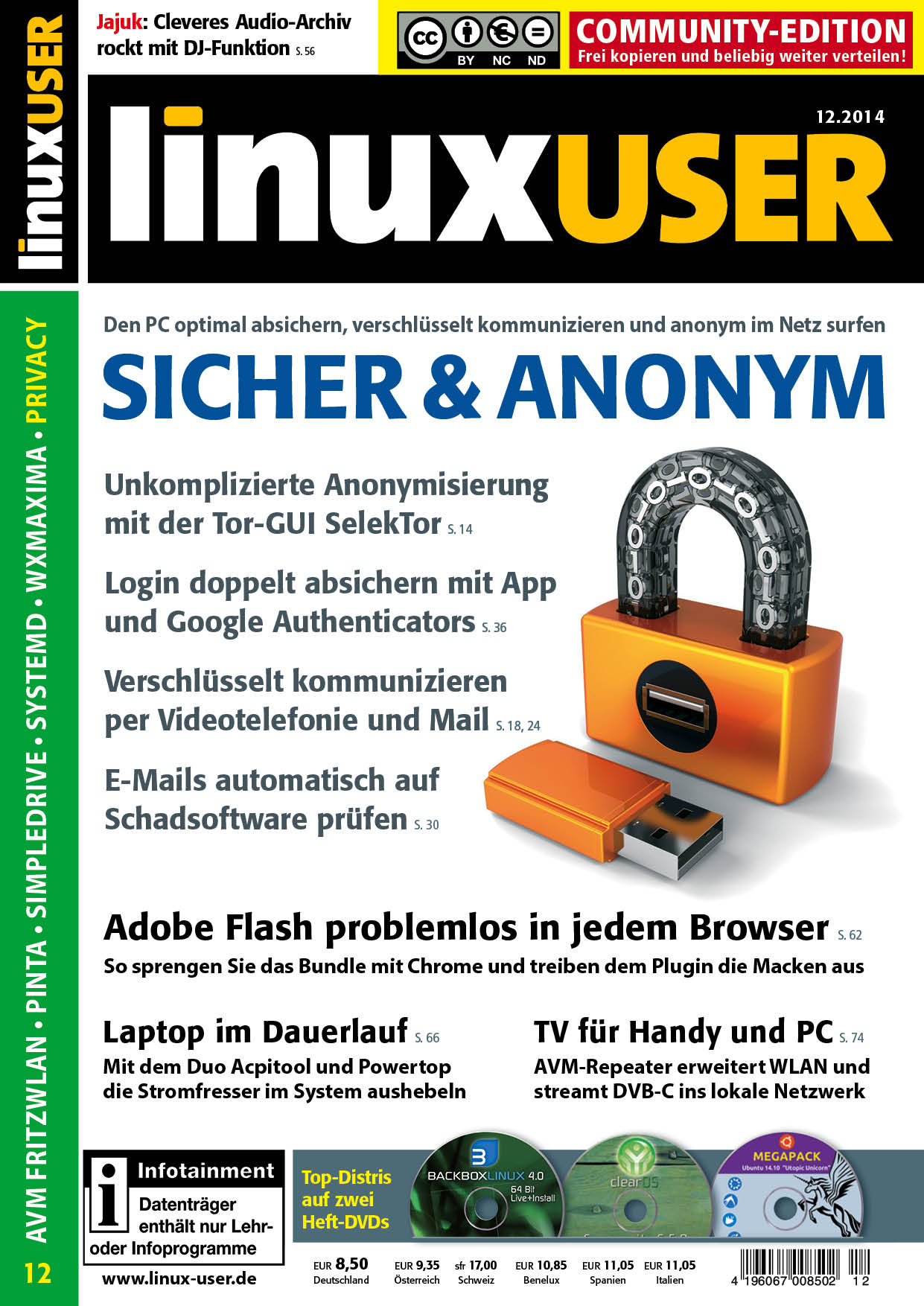 Heftcover LinuxUser Community Edition 12/2014