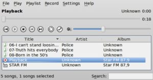 Abbildung 16: Eine Playlist, einige Buttons und Schieberegler: Der SimpleAudioPlayer gibt sich so schlicht, wie sein Name suggeriert. Doch immerhin ist eine Mitschnittfunktion für Radiostreams an Bord, die die Aufnahme auch gleich simultan abspielt.
