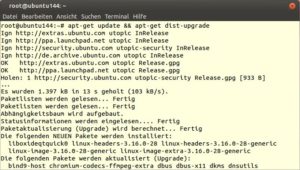 Abbildung 2: Mit zwei Kaufmanns-Und-Zeichen verknüpfte Kommandos arbeitet die Bash nacheinander ab. Allerdings muss dazu der erste Befehl fehlerfrei durchgelaufen sein, bevor der zweite in Aktion tritt.