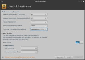 Abbildung 2: Die Anlage von Usern inklusive eines Root-Accounts nehmen Sie in einem einfachen Dialog vor.