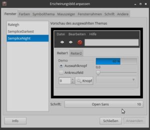 Abbildung 3: Die Optik des Semplice-Desktops modifizieren Sie mit einem einzigen Tool.