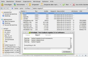 Abbildung 4: PeaZip ist ein grafisches Programm zum Entpacken und Erzeugen aller gängigen Archivformate. Mit an Bord sind viele Zusatzfunktionen wie Prüfsummengeneratoren und ein Werkzeug zum sicheren Löschen der Quelldateien.