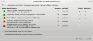 Abbildung 4: Die Aktualisierungsverwaltung von Linux Mint wurde gegenüber dem Vorgänger verbessert.