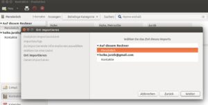 Abbildung 4: Der Evolution-Importassistent unterstützt Sie dabei, Adressbücher aus anderen Mailclients (hier Thunderbird) einzulesen.