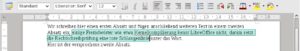 Abbildung 6: Markierte Textstellen sind farbig hinterlegt; auf diese Auswahl können Sie nun Formatierungen anwenden.