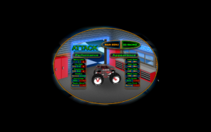 In der Werkstatt darf man seinen Monstertruck aus- und umrüsten.