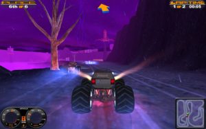 Der Nitrobooster sieht in der Dunkelheit der Halloween-Strecke besonders eindruckend aus.