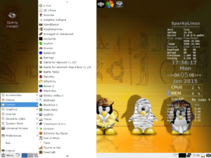 SparkyLinux 3.6 GameOver kommt mit zahlreichen vorinstallierten Spielen.