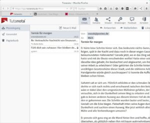 Abbildung 10: Tutanota macht verschlüsselte Kommunikation besonders einfach, der Funktionsumfang beschränkt sich allerdings auf das Nötigste.