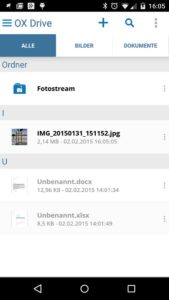 Abbildung 7: Mit Drive übernimmt Mailbox.org auch die Funktionen von Google Drive oder Dropbox. Open-Xchange-Apps wie hier OX Drive gibt es auch für mobile Betriebssysteme.