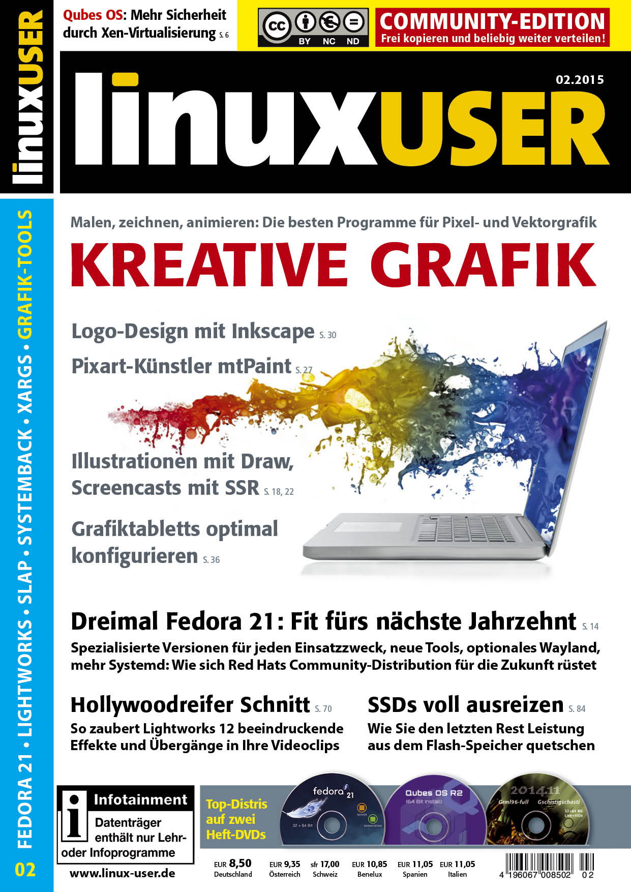 Heftcover LinuxUser Community Edition 02/2015
