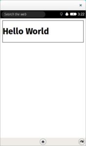 Abbildung 3: Die Hello-World-App kann nichts, das Demo-Projekt ist aber in weniger als fünf Minuten auf dem Handy installiert.