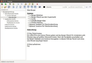 Abbildung 3: Das Rezept für leckere Burger formatieren Sie komfortabel mit den Schaltflächen oberhalb des Editors.