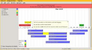 Abbildung 1: Schlicht: Timeline startet mit einem Tutorial, natürlich in Form einer Timeline.