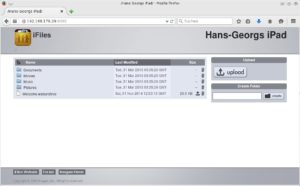 Abbildung 11: Unter Linux greifen Sie über einen Browser auf die Dateien des iOS-Geräts zu.