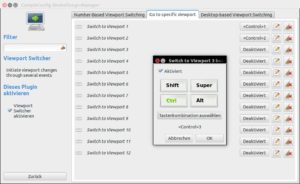 Abbildung 2: Mit dem Einstellungs-Manager CompizConfig weisen Sie dem Desktopwechsel Tastaturshortcuts zu. Hier haben wir <code srcset=