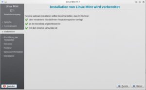 Abbildung 2: Der Installer überprüft, ob optimale Bedingungen für das Einspielen vorhanden sind.