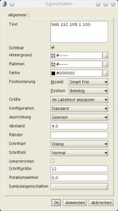 Abbildung 3: Bei Bedarf vergeben Sie ein neues Format für den Text, mit dem Sie ein Element beschriften.