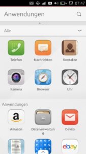 Abbildung 4: Aus der Hauptansicht heraus haben Sie Zugriff auf alle installierten Apps.