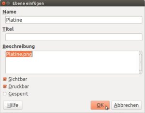 Abbildung 4: Über das Dialogfenster "Ebene einfügen" fügen Sie der aktuellen Folie eine neue Ebene hinzu.