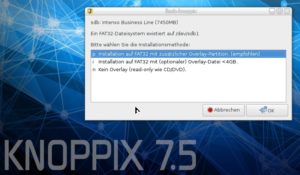 Abbildung 5: Wählen Sie bei der Flash-Installation die Verwendung einer Overlay-Partition aus.