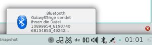 Abbildung 5: Über Bluetooth können Sie einzelne Dateien vom Android-Gerät an den PC (oder in die andere Richtung) schicken.