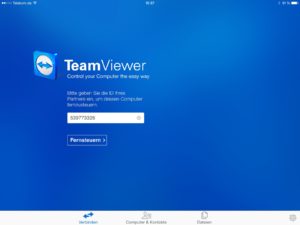 Abbildung 5: Auf einem TeamViewer-Client geben Sie lediglich die ID des Gegenübers an, um eine Verbindung herzustellen.
