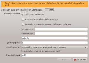 Abbildung 6: Ein- und Aushängen leicht gemacht in einem grafischen Dialog.