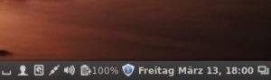 Abbildung 8: Das Kalender-Applet von Cinnamon zeigt neben der Uhrzeit auch das aktuelle Datum an.