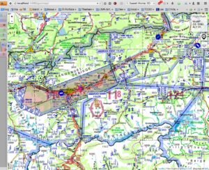 Abbildung 8: Flightgear bringt einen Webserver mit, der eine in Echtzeit erzeugte Karte mit der aktuellen Flugposition an den Browser ausliefert. Hier ist eine detaillierte Flugkarte zu sehen. Eine Satelitenbildansicht gibt es ebenfalls.