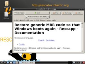 Abbildung 8: Rescatux kann Bootmanger reparieren – auch den einer Windows-Installation.