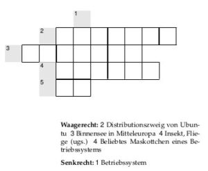 Abbildung 9: Das Textsatzsystem LaTeX bringt diverse Pakete mit, mit denen Sie Kreuzworträtsel setzen.