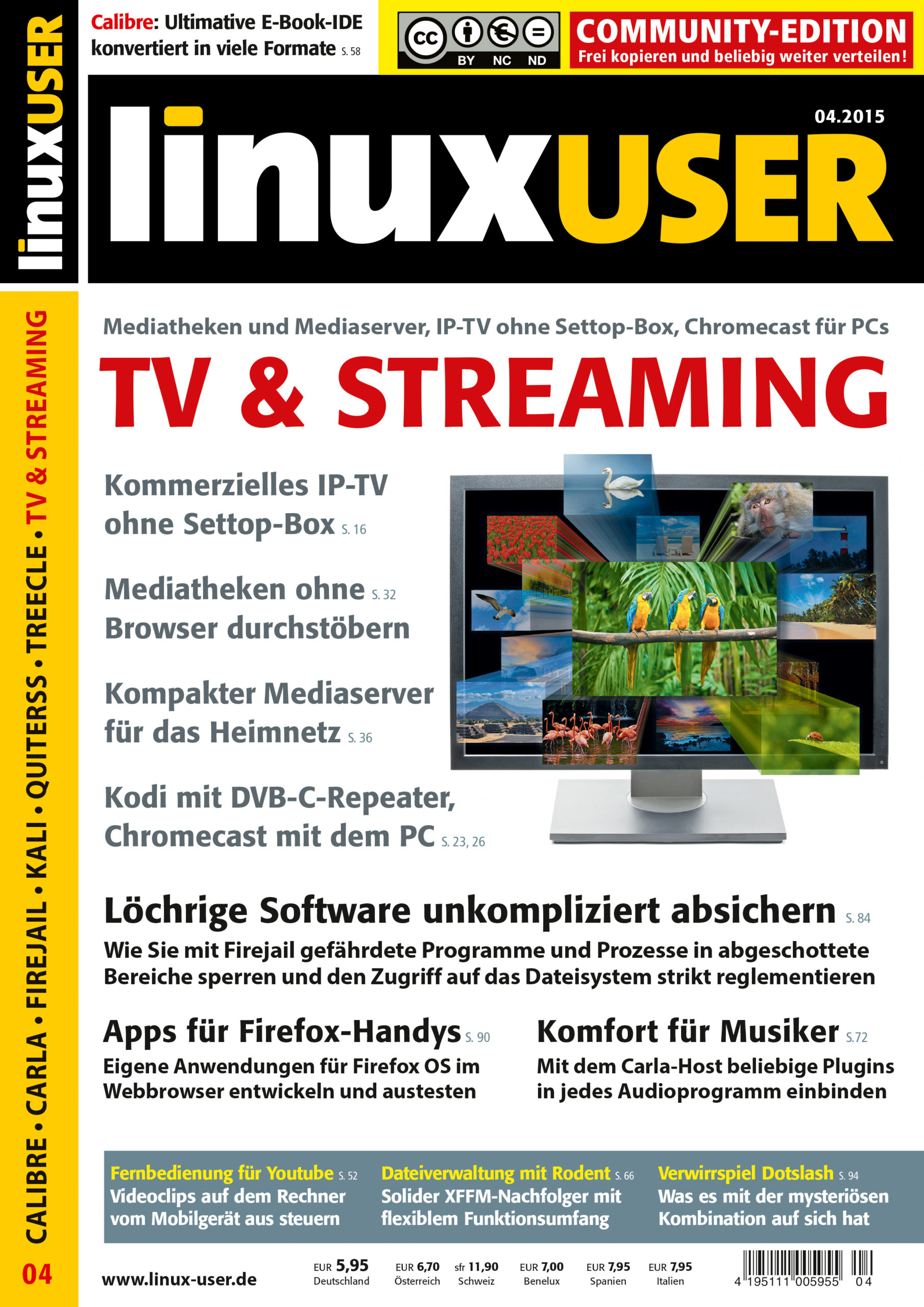 Heftcover LinuxUser Community Edition 04/2015