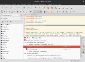 Abbildung 3: Bei Fehlern führt ein Klick auf die Meldung zur problematischen Stelle im Code. Bei Warnungen funktioniert das allerdings nicht immer.