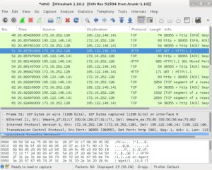 Abbildung 8: Seit vielen Jahren bei Admins beliebt: Der Paketschnüffler Wireshark erlaubt die Analyse der Datenströme im Netzwerk.