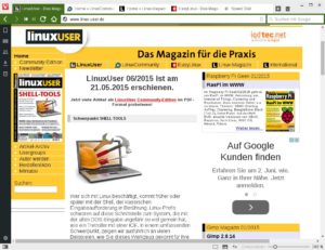 Abbildung 1: Eigenwillig, aber nicht unpraktisch: Die Funktion namens Adaptive Interface färbt die Adressleiste in der im CSS der jeweiligen Webseite hinterlegten Primärfarbe ein.