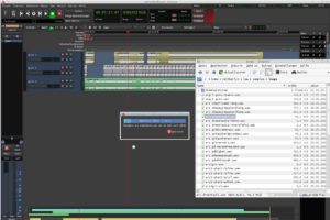 Abbildung 2: Aus Dateimanagern wie Dolphin auf die Dropzone unter den Spuren gezogene Audio-Dateien importiert Ardour 4 automatisch. Unter <code srcset=