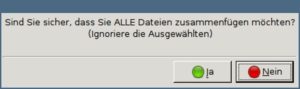 Abbildung 3: Alles umgekehrt: Beim Zusammenführen von Dateien bleiben die ausgewählten Files unbearbeitet.
