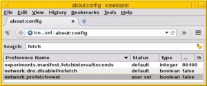 Abbildung 4: In Firefox lässt sich das sogenannte Prefetching, also das automatisierte Laden von Inhalten vor dem eigentlichen Abruf, über die internen Einstellungen abschalten.
