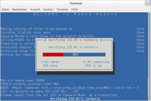 Abbildung 4: Durch einen Verifikationslauf stellt das Programm die Datenintegrität sicher.